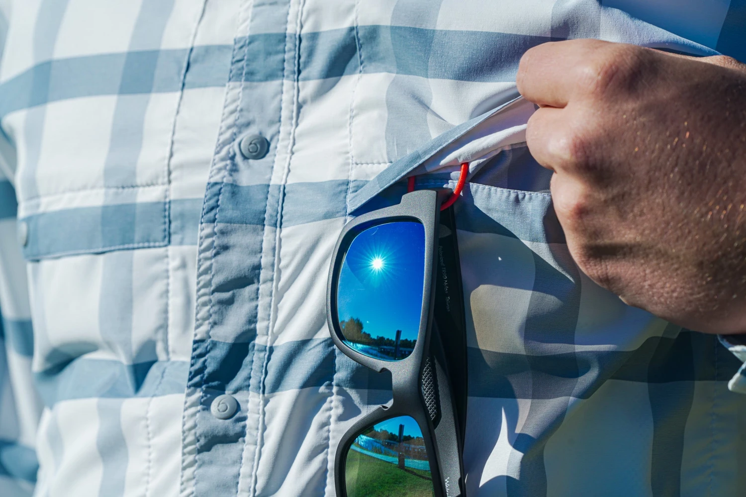 Pescavida Hybrid L/S Shirt - Lakeside Plaid - Image 6